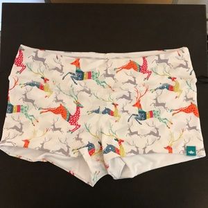 Nwt Wodbottom double lined reindeer booty shorts